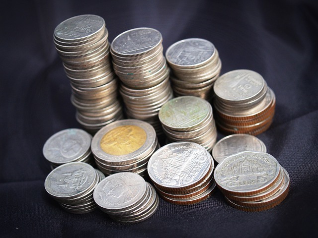 sloupečky mincí